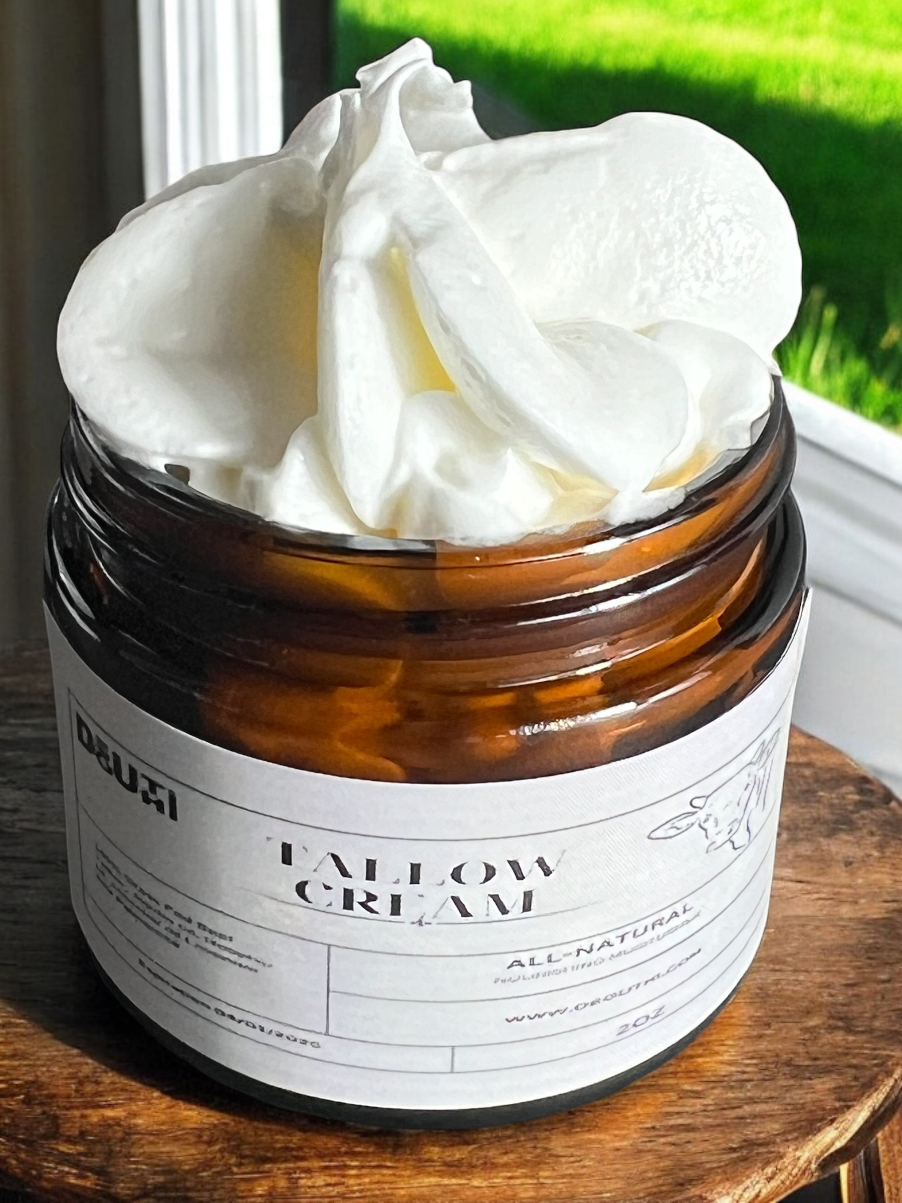 Luxurious Tallow Whipped Cream with Lavender & Palmrose, Hydrating - L ...
